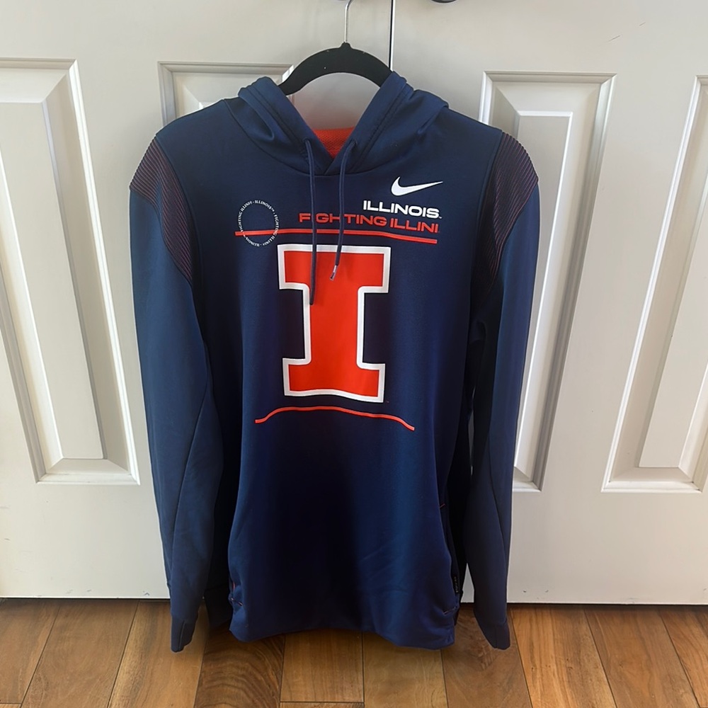 Nike Illinois Fighting Illini Blue and Orange Hoodie